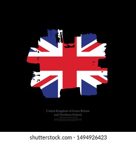 Flag of the United Kingdom of Great Britain and Northern Ireland, vector illustration