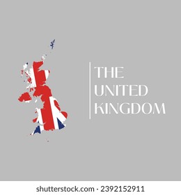 Flag of the United Kingdom of Great Britain brush stroke background
