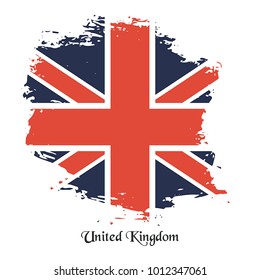 Flag of United Kingdom. Grunge English flag.