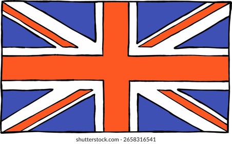 Bandera del Reino Unido aislada