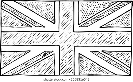 Bandera del Reino Unido aislada