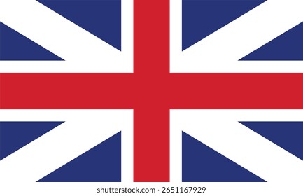  Flag of the United Kingdom., isolated on white background. Perfect for print and web use.