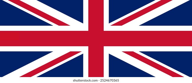 Flag of the United Kingdom, long version, Vector Images