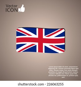 Flag United Kingdom. Made in vector