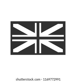 Flag of United Kingdom. monochrome icon