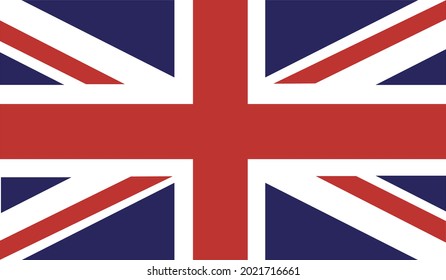 Flag of The United Kingdom.
Official proportion  dimension 
and colors. Vector Illustration