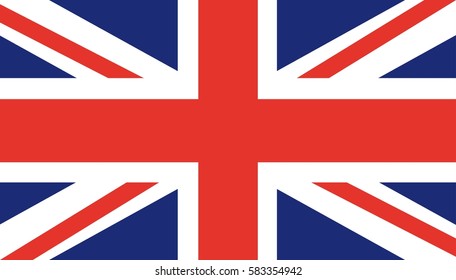 Flag of United Kingdom (UK) England. Trendy britain flat vector illustration. British symbol.