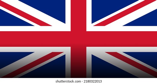 Flag of the United Kingdom Union Jack Vector Background Illustration Gradient Dark Bottom