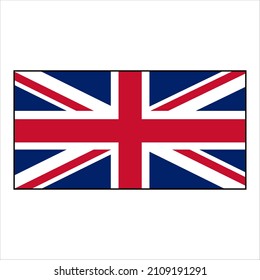 Flag of the United Kingdom vector illustration on white background