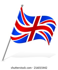 flag of United Kingdom vector illustration isolated on white background