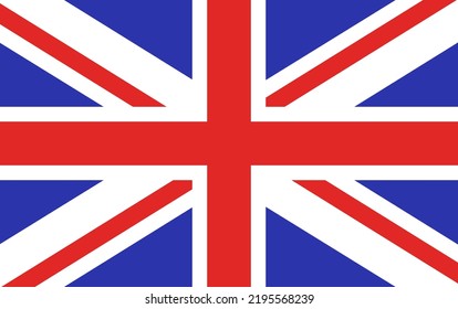 Bandera del Reino Unido. Ilustración vectorial.