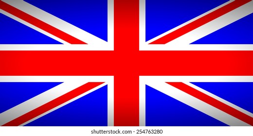 Flag of the United Kingdom. Vector illustration.