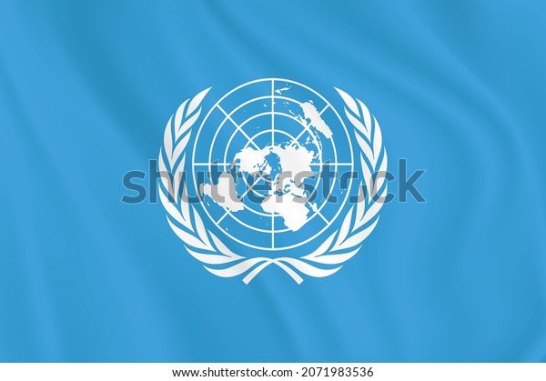 Flag of the United Nations. United Nations flag\
vector. UN symbol.