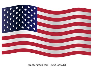 Flag of the United State of America USA flag vector illustration banner frame for decoration Independence 4 th July, national Celebration, Ceremony, Memorial, May day