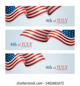 Flag of United States Of America 4th July Banner, Independence Day, Background