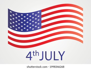 Flag of the United States of America for the 4th of July.