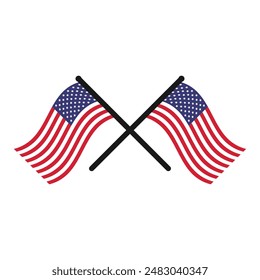 Flag of United States of America clip art design. Vector