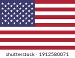 Flag of United States of America is a country primarily located in North America. Vector illustration