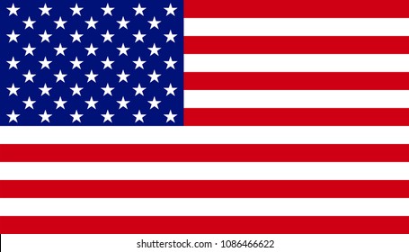 Flag of the United States of America.  Modern Banner of USA. Design element for print, wallpaper, wrapping paper, websites. Vector illustration - Shutterstock ID 1086466622