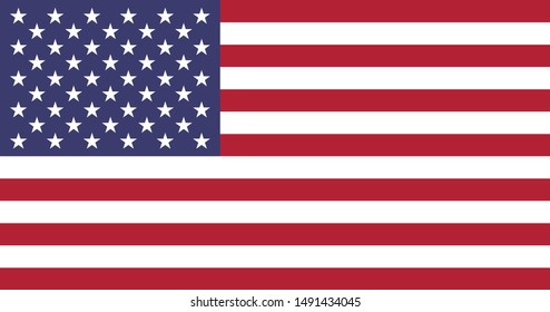 Flag of United States of America, National United States of America flag, The capital city is Washington, D.C.