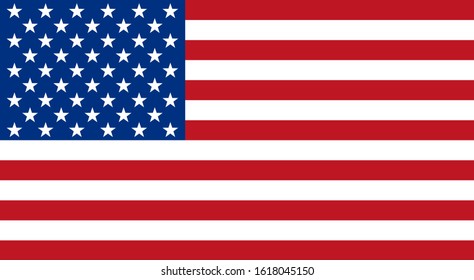 Flag of the United States of America. Solid background