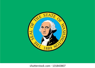The flag of the United States of America State Washington