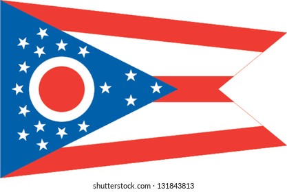 The flag of the United States of America State Ohio