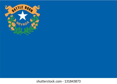 The flag of the United States of America State Nevada