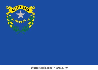 The flag of the United States of America State Nevada