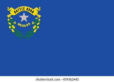 The flag of the United States of America State Nevada