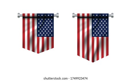 Flag of United States of America temporarily background template.