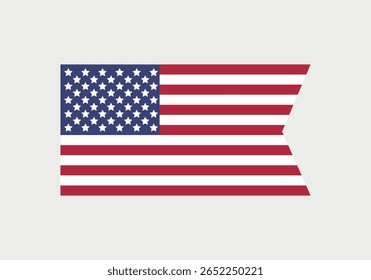 Flag of the United States of America with triangular cutout