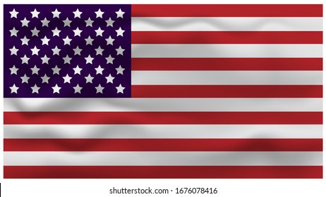 Flag of United States of America (USA) - vector illustration