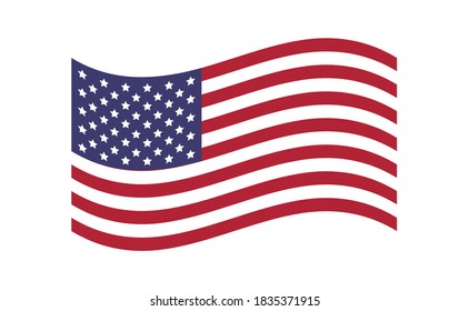 Flag of the United States of America. USA national symbol vector.