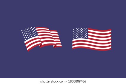 Flag of the United States of America. USA national symbol vector.