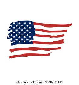 Flag of United States of America. Vector.