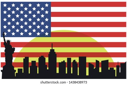 The flag of the United States of America vector