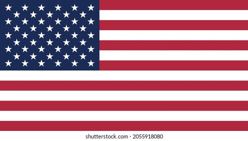 Flag of the United States of America. Vector illustration.