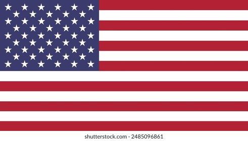 Flag of the United States of America - vector illustration