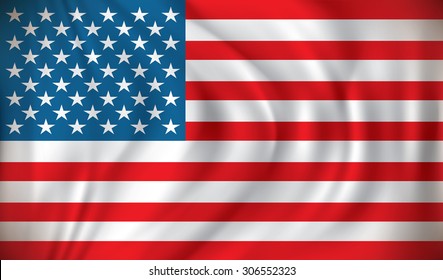 Flag of United States of America - vector illustration