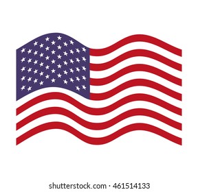 flag united states of america vector isolated graphic
