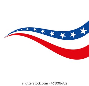 flag united states of america vector isolated graphic