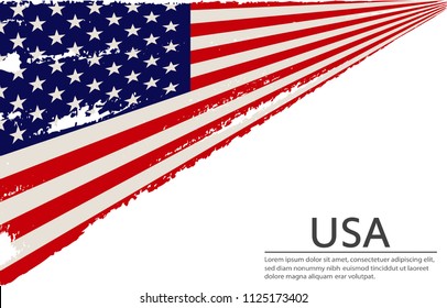 Flag of the United States of America.Grunge USA flag.