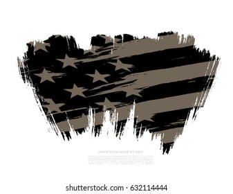 Flag of the United States, brush stroke background