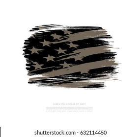 Flag of the United States, brush stroke background