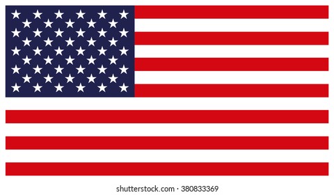 Flag of the United States. Colorful vector icon on white background.