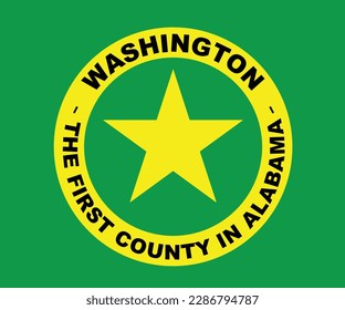 The flag of the United States county in Alabama of Washington