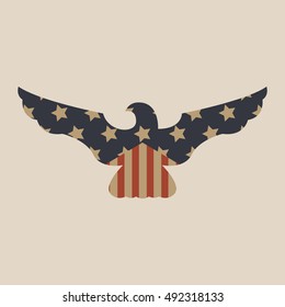 Flag of the United States in the form of an eagle