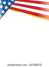 Flag of the United States frame with copy space