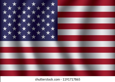 Flag of United States. United States Icon vector illustration eps10.